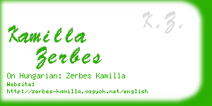 kamilla zerbes business card